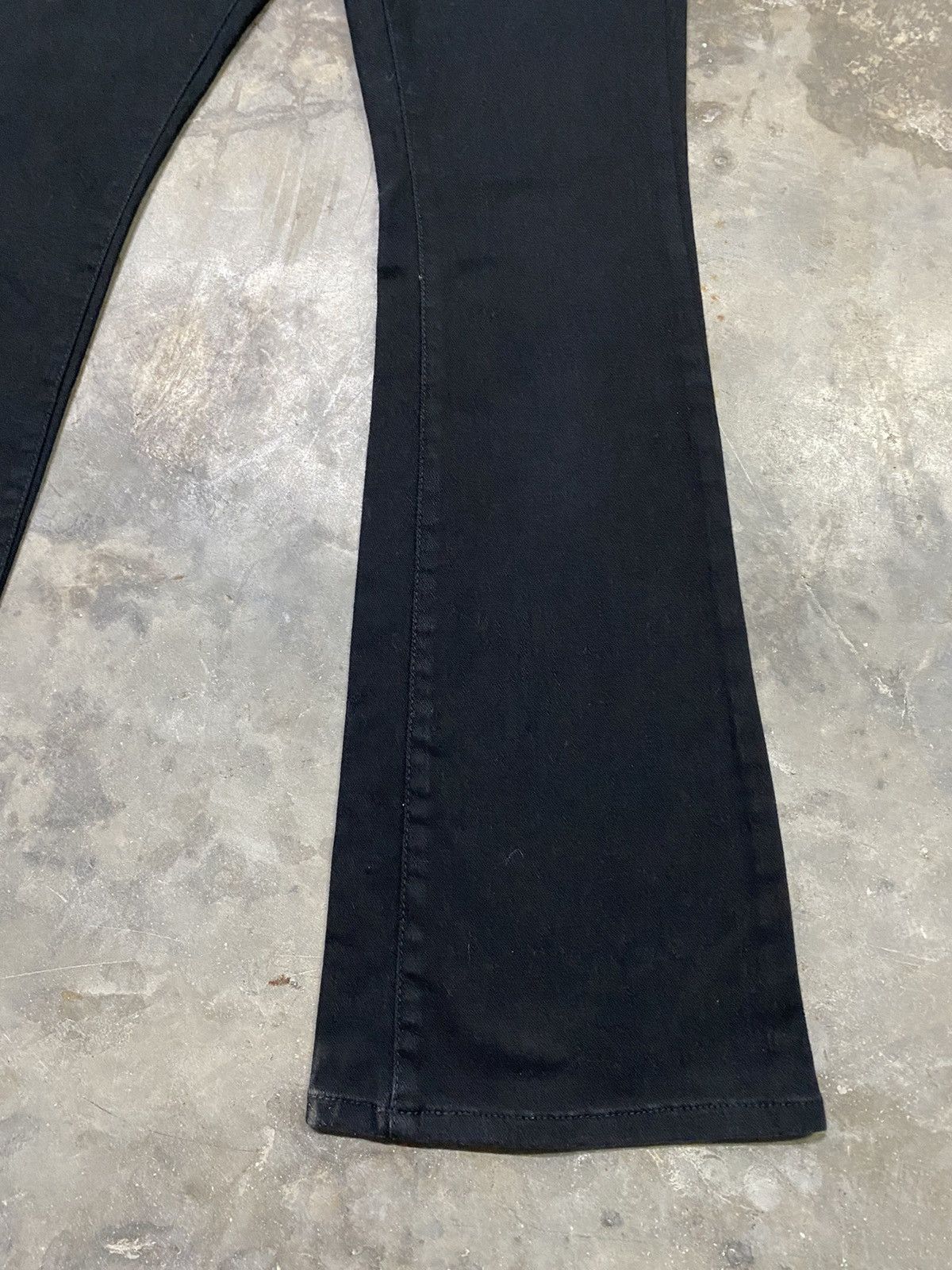 Hysteric Glamour × Japanese Brand × Tornado Mart Flare Jeans Japanese Daily Topics Super Black Boot Cut Size 27" / US 4 / IT 40 - 7 Thumbnail