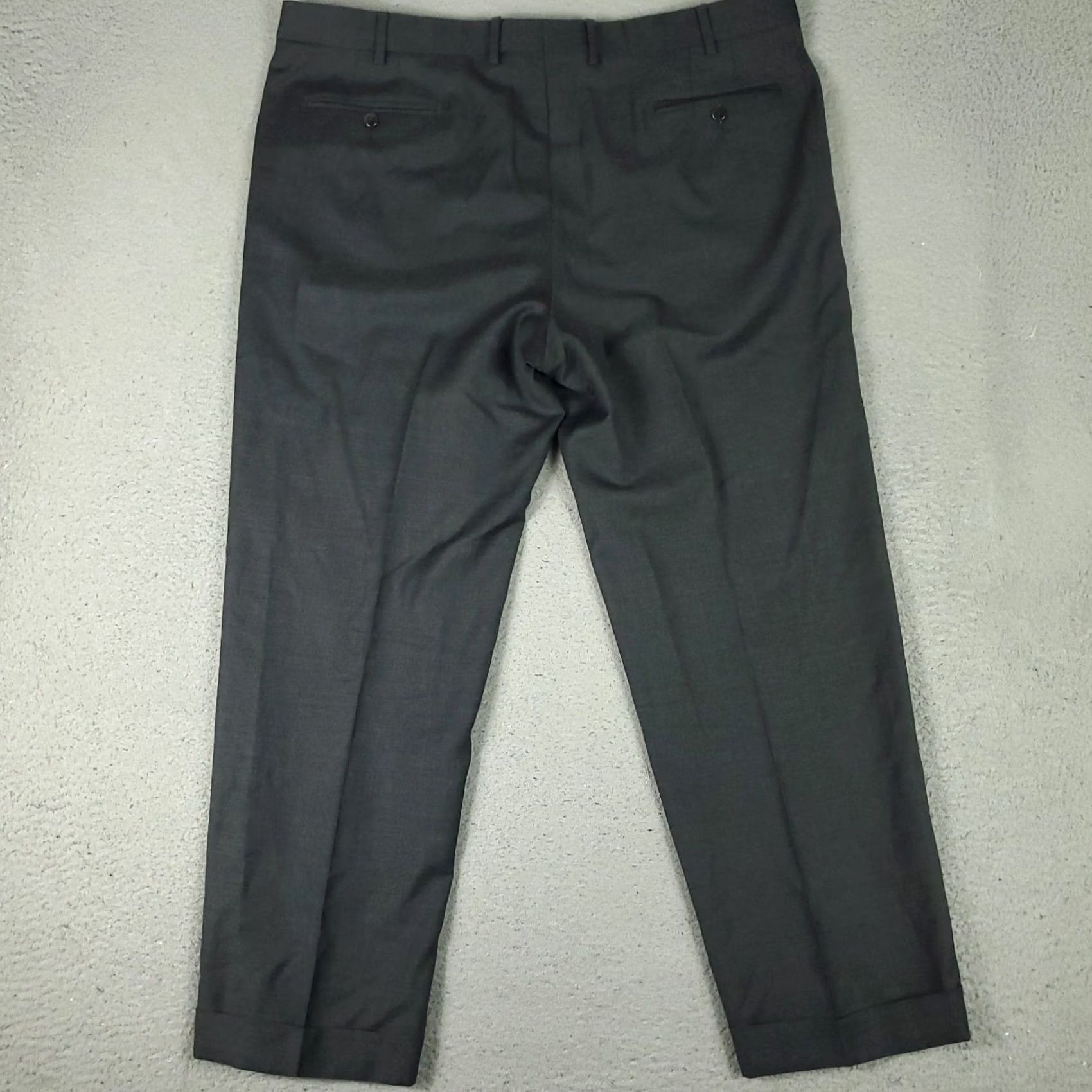 Zanella Zanella Pants Mens 42x30 Gray Devon Wool Flat Front Trousers Slacks Dress Pants Regular Straight Wool 42 Gray Mens Leg Style: Straight Size US 42 / EU 58 - 7 Thumbnail