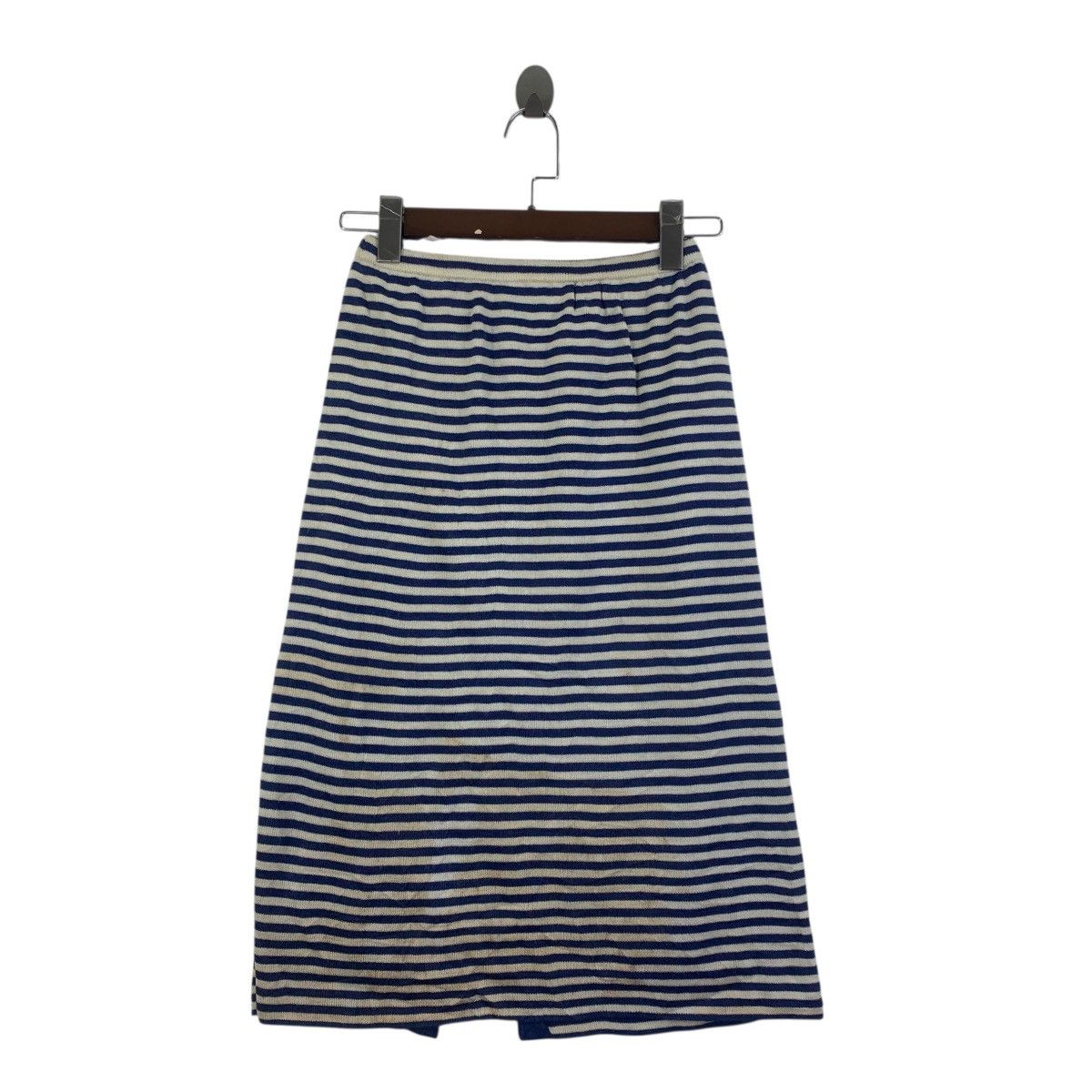 Vintage Vintage ELLE PARIS Stripes Zipper Button Casual Maxi Skirts Size 22" - 3 Thumbnail