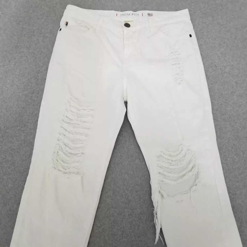 Other Sneak Peek Jeans Womens 5 Denim Distressed Mid Rise 31x27 Size 31" - 12 Thumbnail