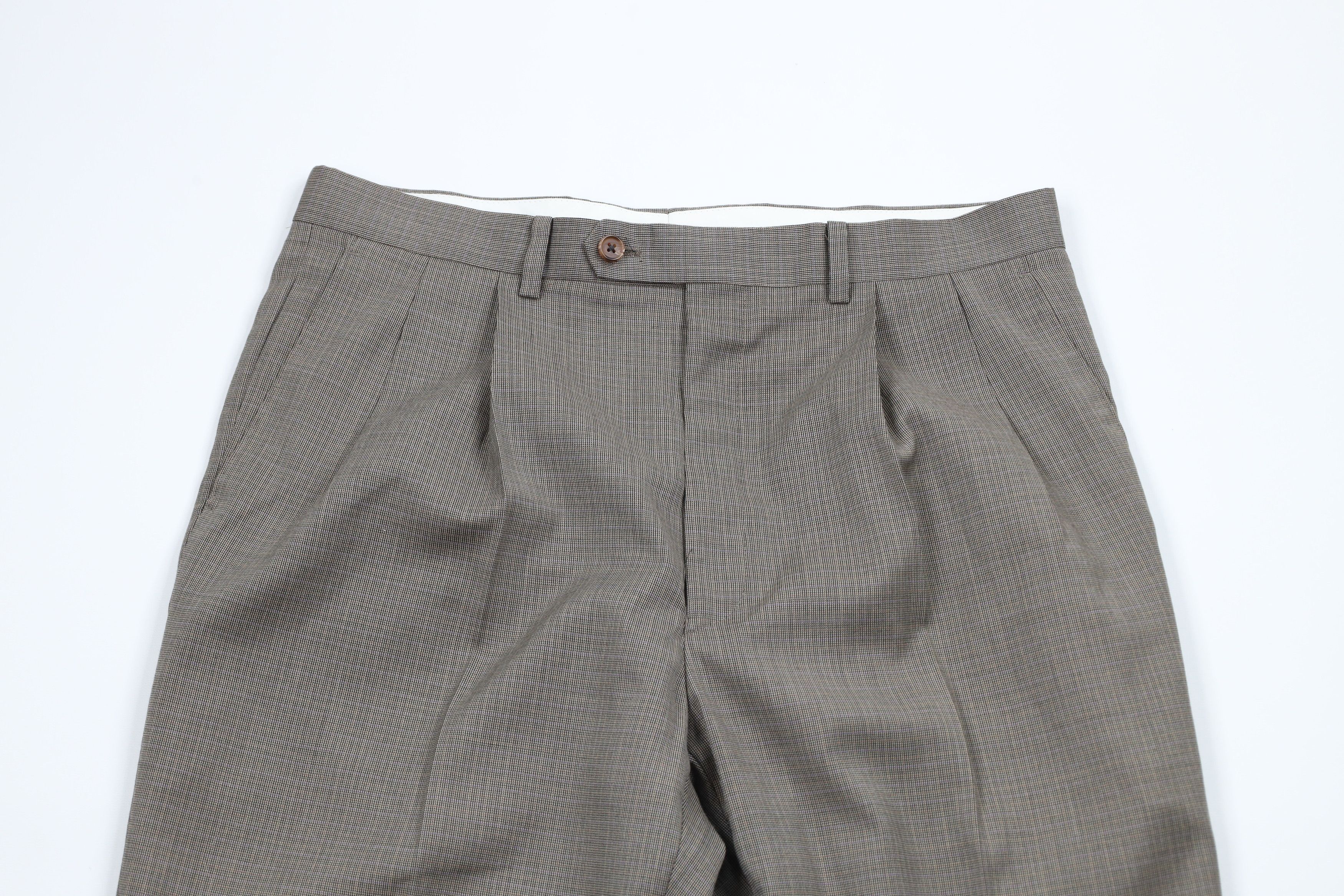 Ralph Lauren × Vintage Vintage 90s Ralph Lauren Cuffed Wide Leg Chino Pants Plaid Size US 34 / EU 50 - 2 Thumbnail