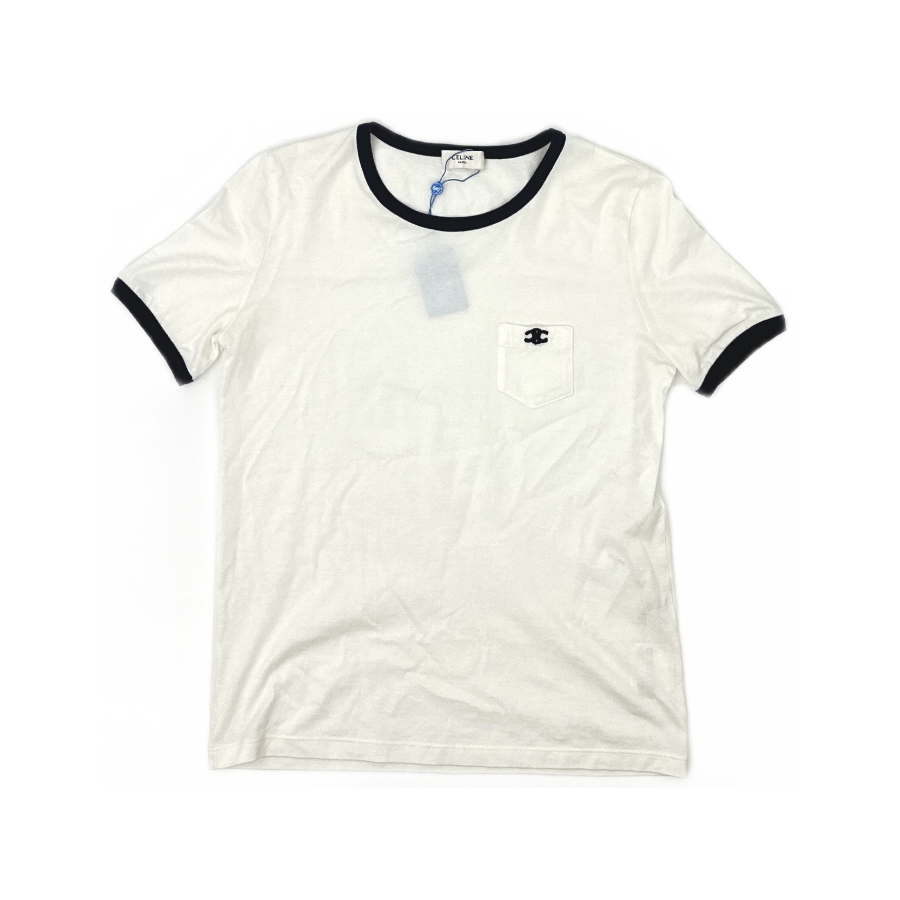 Celine Celine Triomphe Pocket Short Sleeve T-Shirt Size XS Size XS / US 0-2 / IT 36-38 - 1 Thumbnail