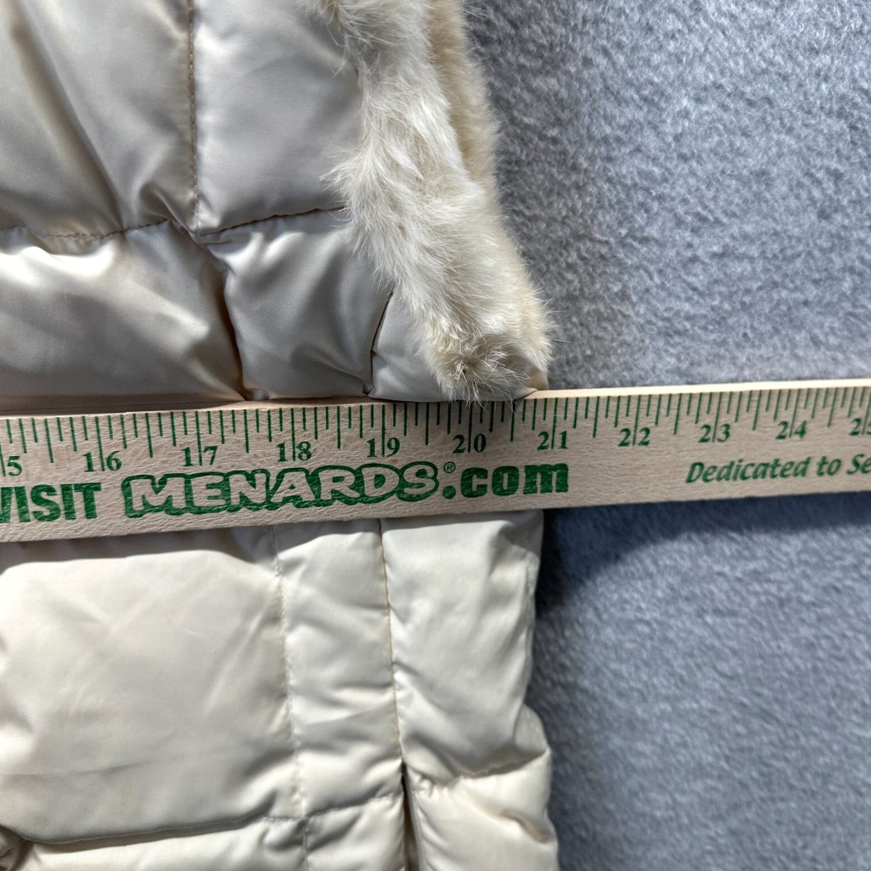 Vintage Montanaco Vest Womens XL Ivory Down Puffer Zip Sleeveless 80s 90s Fur Quilted Size XL / US 12-14 / IT 48-50 - 7 Thumbnail