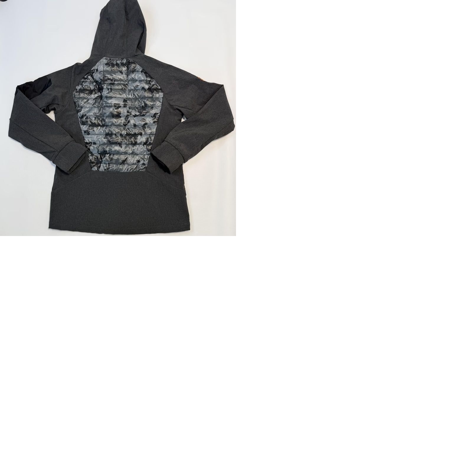 Superdry Superdry Hybrid Jacket Mens L Gray Camouflage Hooded Softshell Full Zip Ski Jacket Regular Fit Size US L / EU 52-54 / 3 - 9 Thumbnail
