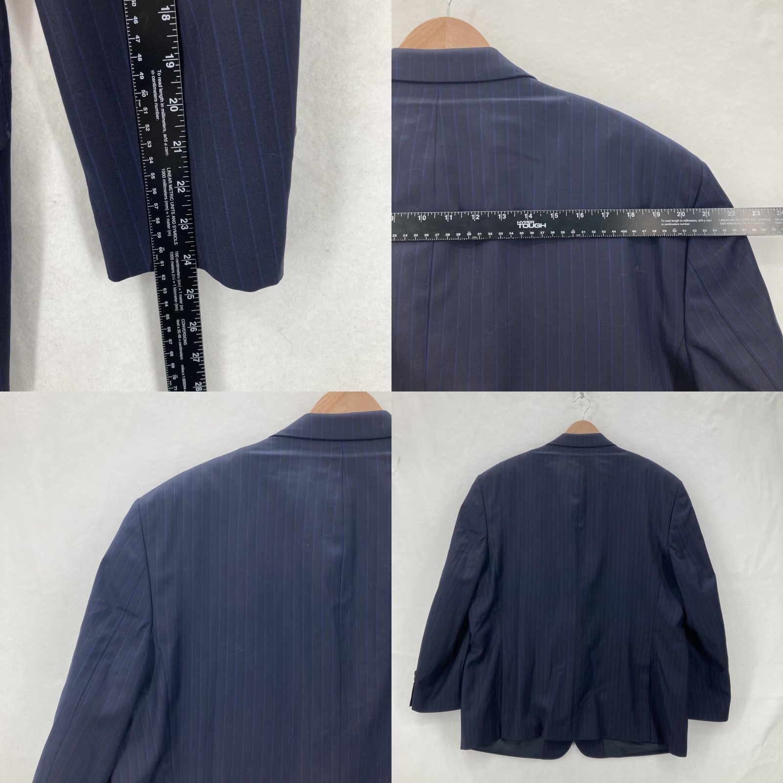 Ralph Lauren Lauren Ralph Lauren Blazer Mens 48R Navy Pinstripe Wool Two-Button Double Vent Suit Jacket Elegance Womens Mens? No - Mens Size 48R - 9 Thumbnail
