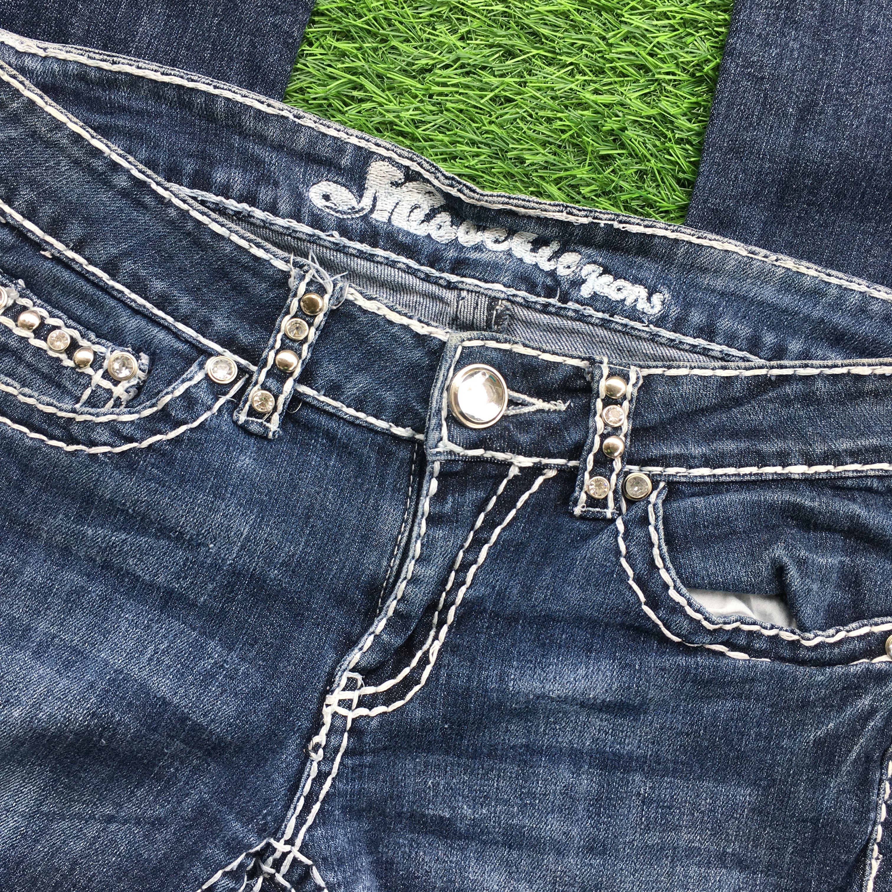 Grace in LA × Jean Miss Chic Slim Boot Cut Jeans D-977 Size 27" / US 4 / IT 40 - 5 Thumbnail