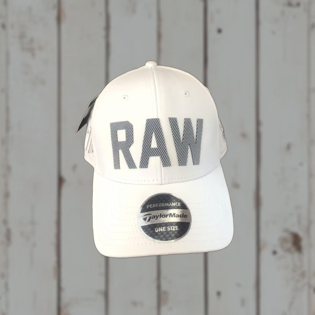 TaylorMade TaylorMade RAW Hat Cap Strap Back Mens One Size White Golf Tour Authentic Size ONE SIZE - 1 Thumbnail