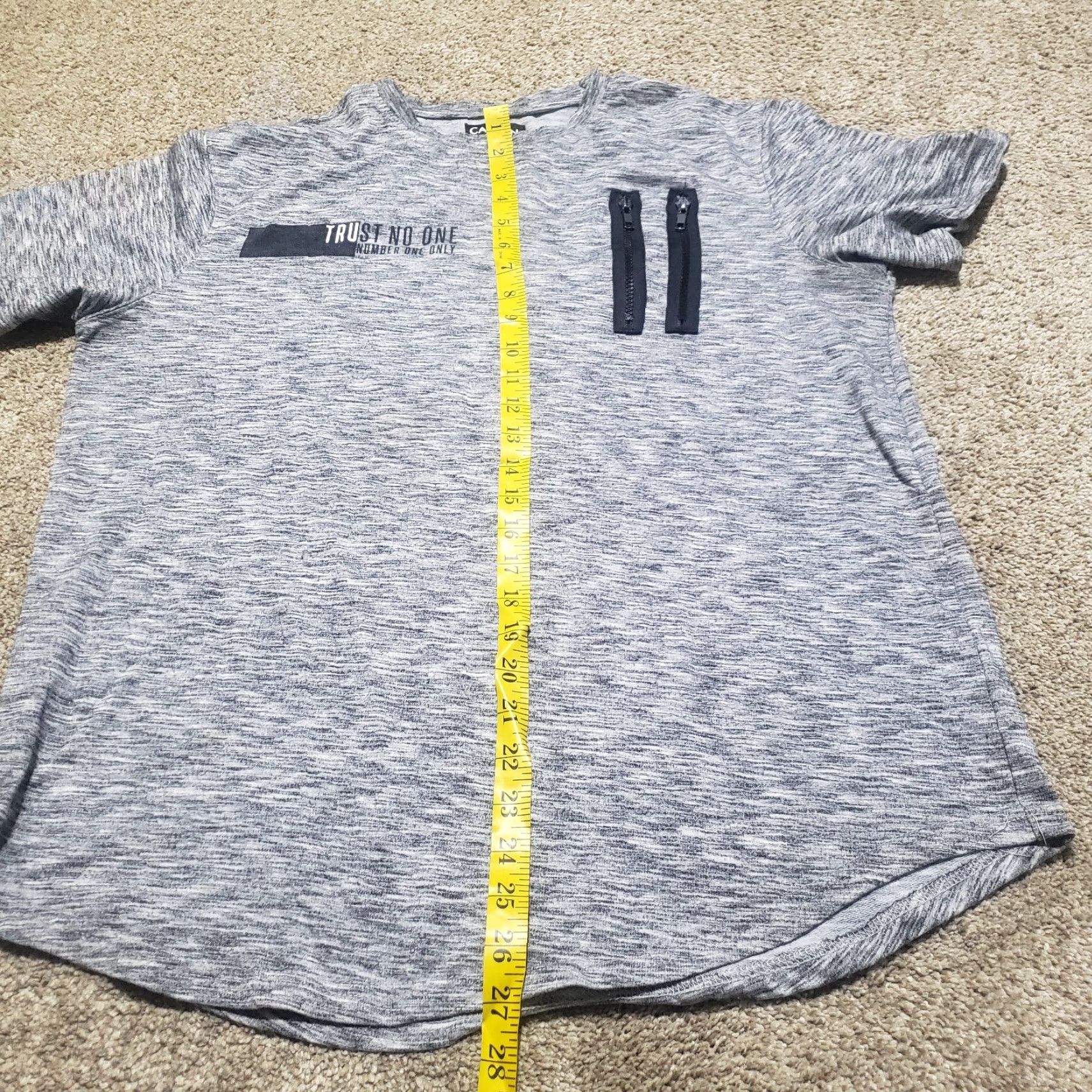 Carbon VINTAGE Carbon Shirt Mens 90s Hip Hop Gray Short Sleeve Size L Large Size US L / EU 52-54 / 3 - 7 Thumbnail