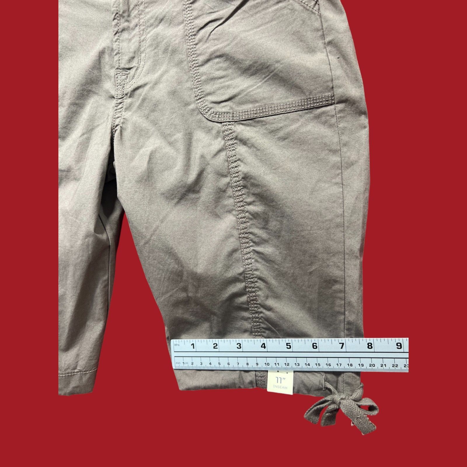 Other St John's Bay - Women's Mid-Rise Cargo Bermuda Short - Brown Size 27" / US 4 / IT 40 - 9 Thumbnail