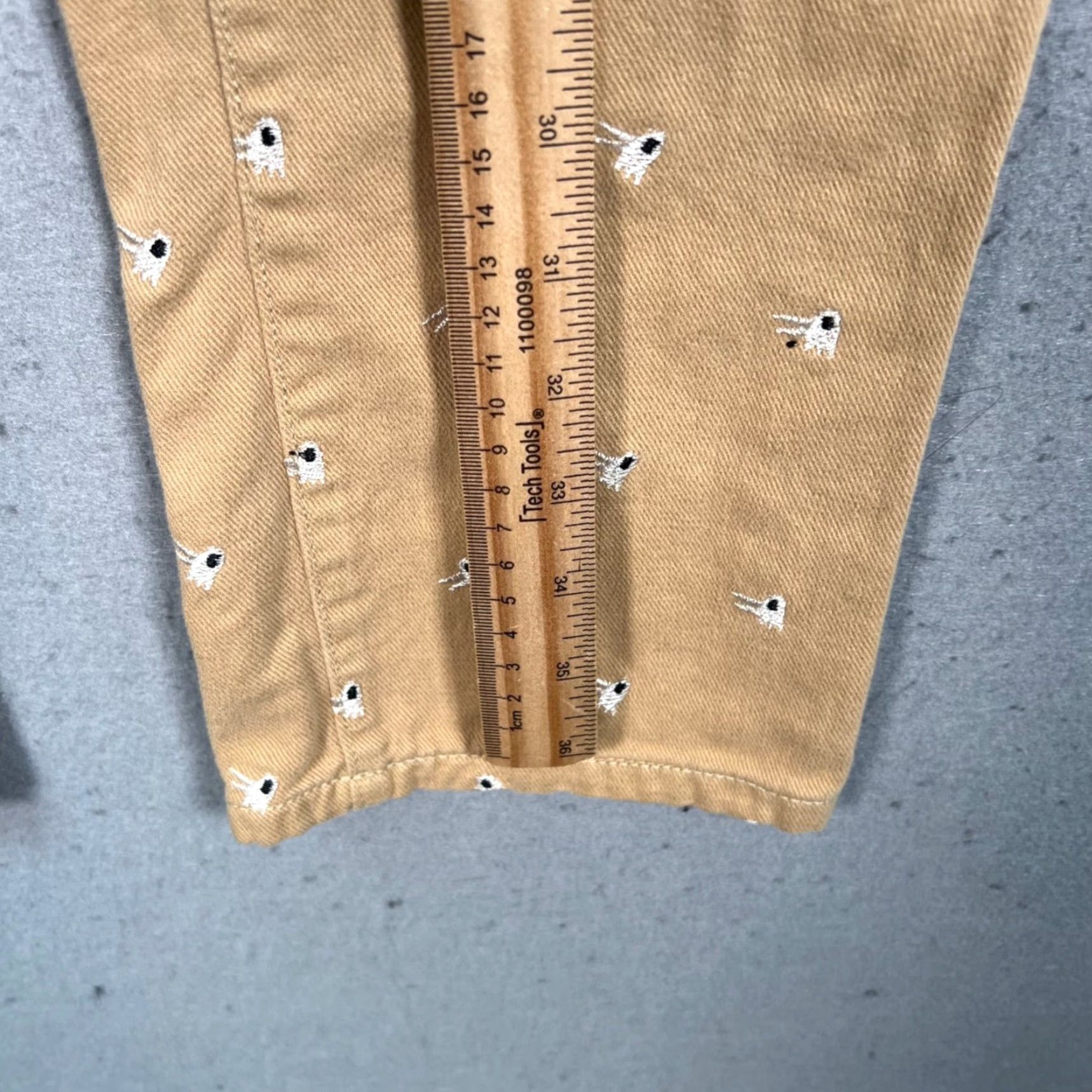 Vintage Mercibeaucoup Womens 28 Embroidered Beige Cotton Chino Pants Trousers Size 28" / US 6 / IT 42 - 7 Thumbnail