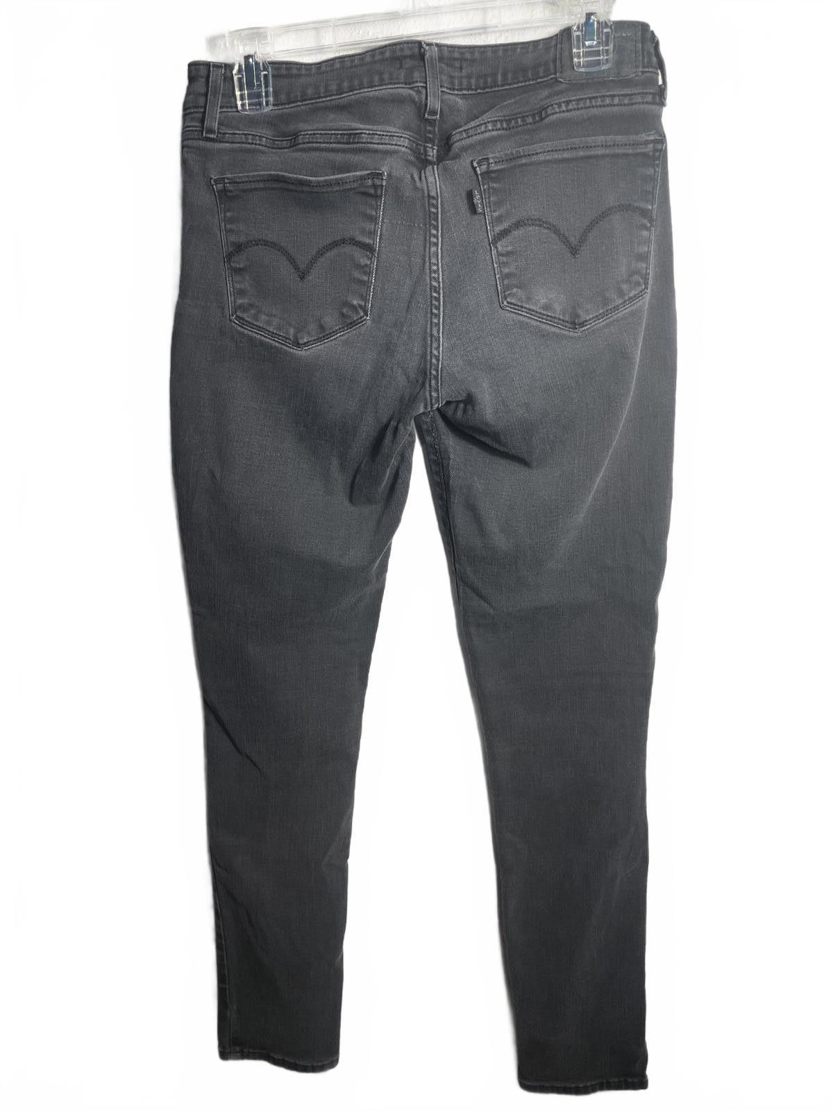 Levi's Levis Jeans 711 Women's 29 Black Pants Ankle Casual Grunge Size 29" - 4 Thumbnail