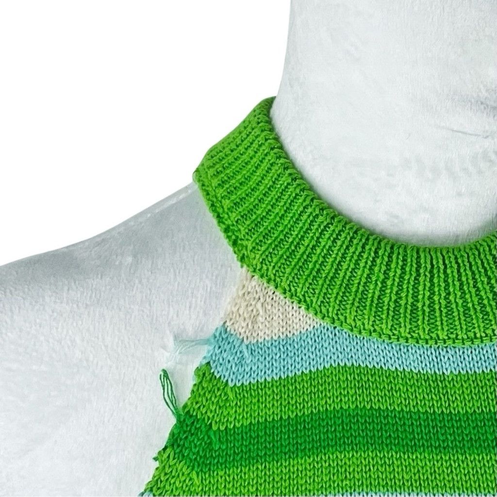 Other NIKKA K Women’s Cropped Upcycled Sweater Top Neon Green XS Size XS / US 0-2 / IT 36-38 - 2 Thumbnail