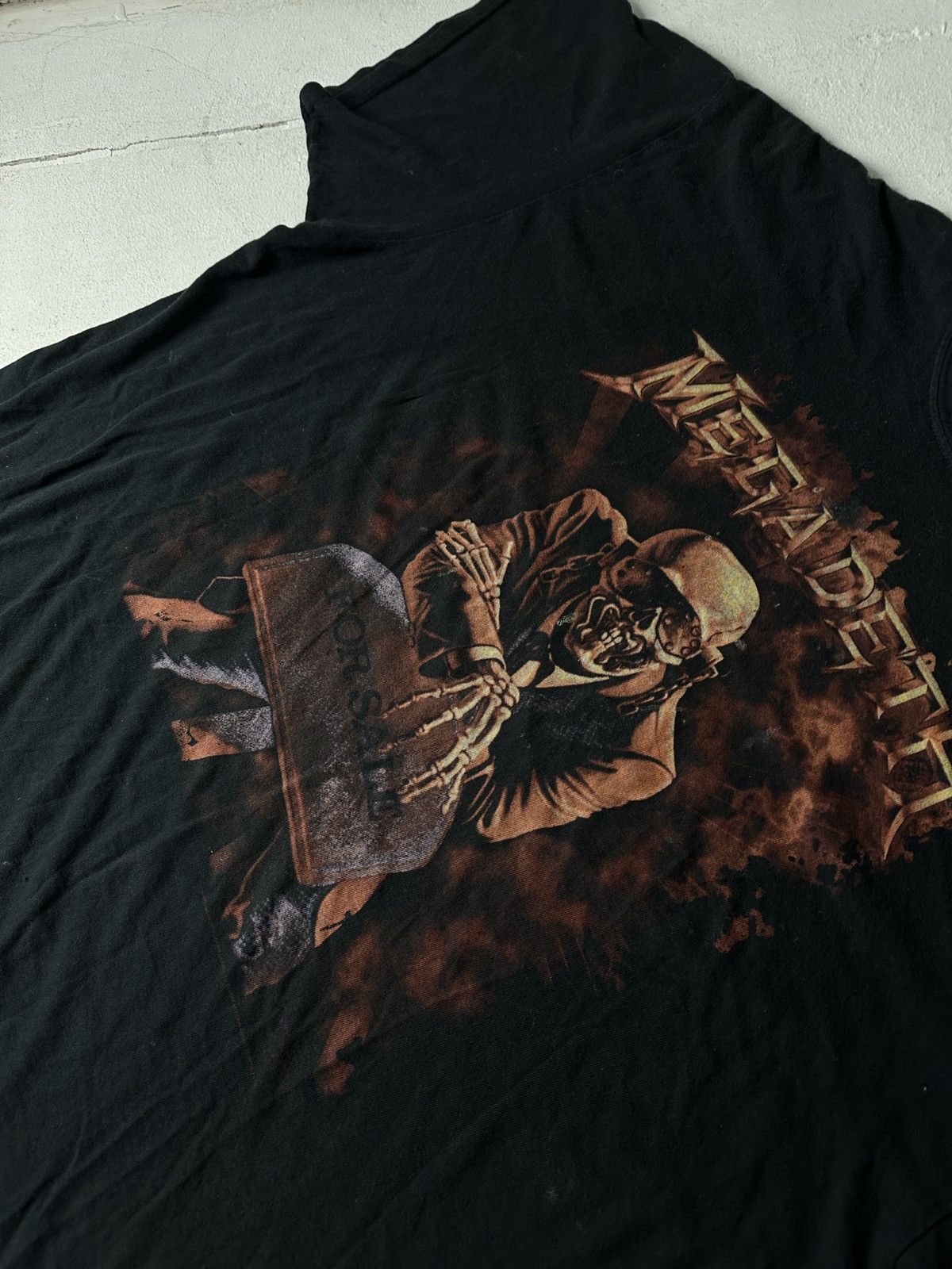 Band Tees 🚨 MEGADETH BIG LOGO BAND TEE ROCK FADED BLACK FOR SALE Size US XXL / EU 58 / 5 - 2 Thumbnail