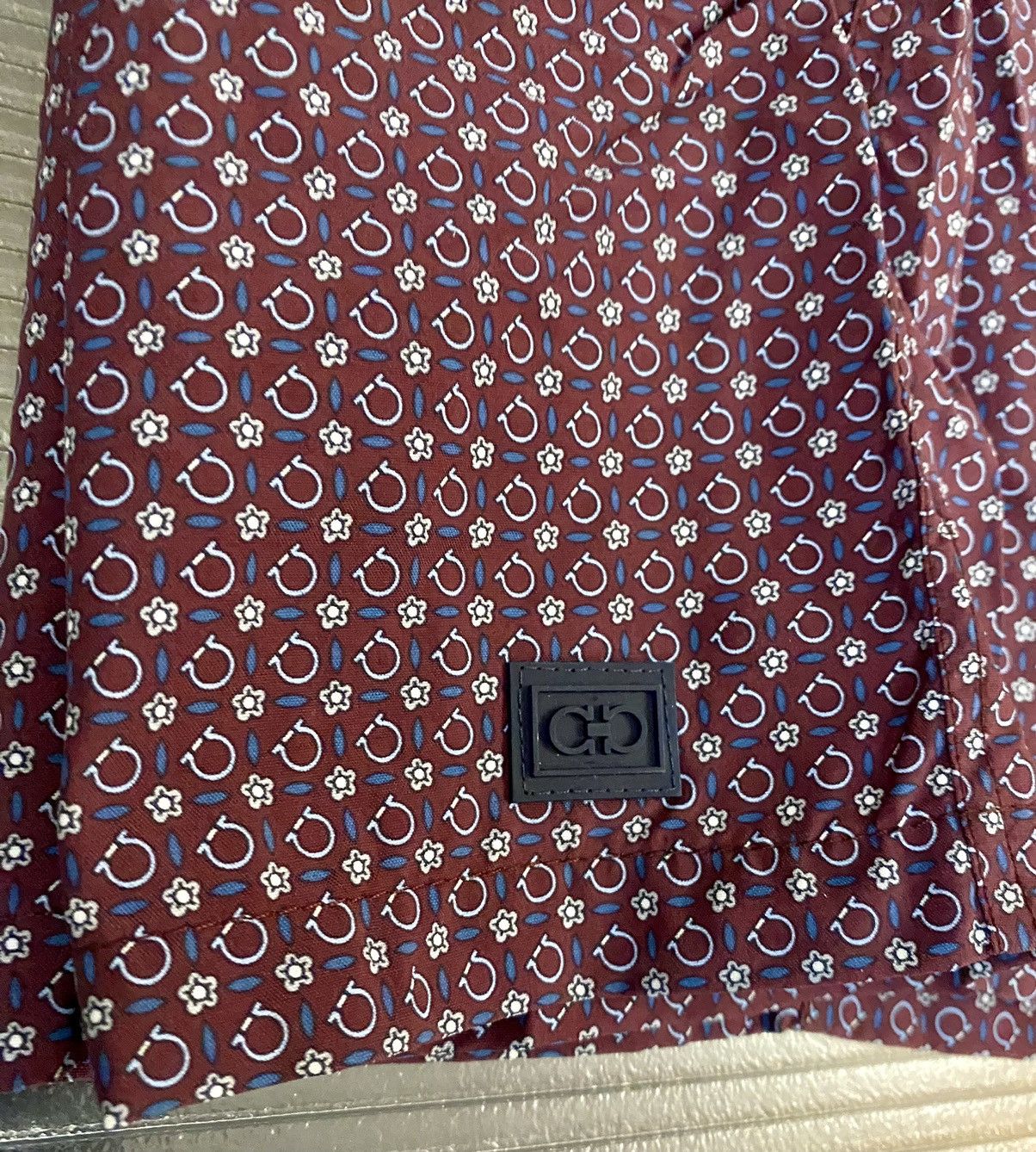 Salvatore Ferragamo Ferragamo 🇮🇹 Merlot Logo Techno swimsuit resort boxer 54 NEW Size US 38 / EU 54 - 7 Thumbnail