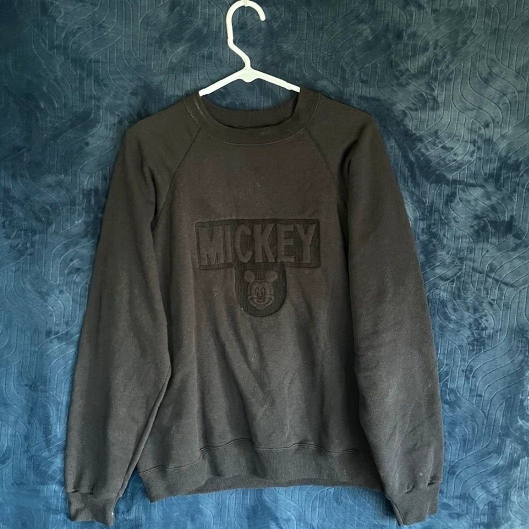 Mickey Unlimited VINTAGE Disney Mickey Unlimited Triple Black Crew Neck Sweater L Women's Mens Size L Black 90s Crew Neck Sweater Mens Womens L Size L / US 10 / IT 46 - 2 Thumbnail