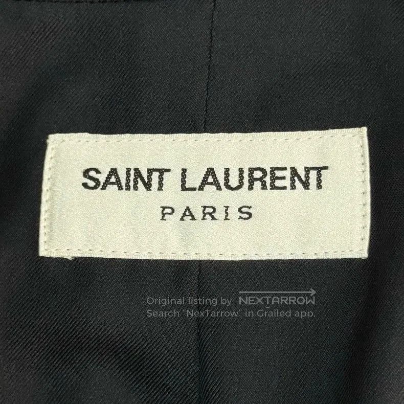 Saint Laurent Paris SLP Black Wool Double-Breasted Blazer. Size US M / EU 48-50 / 2 - 5 Thumbnail