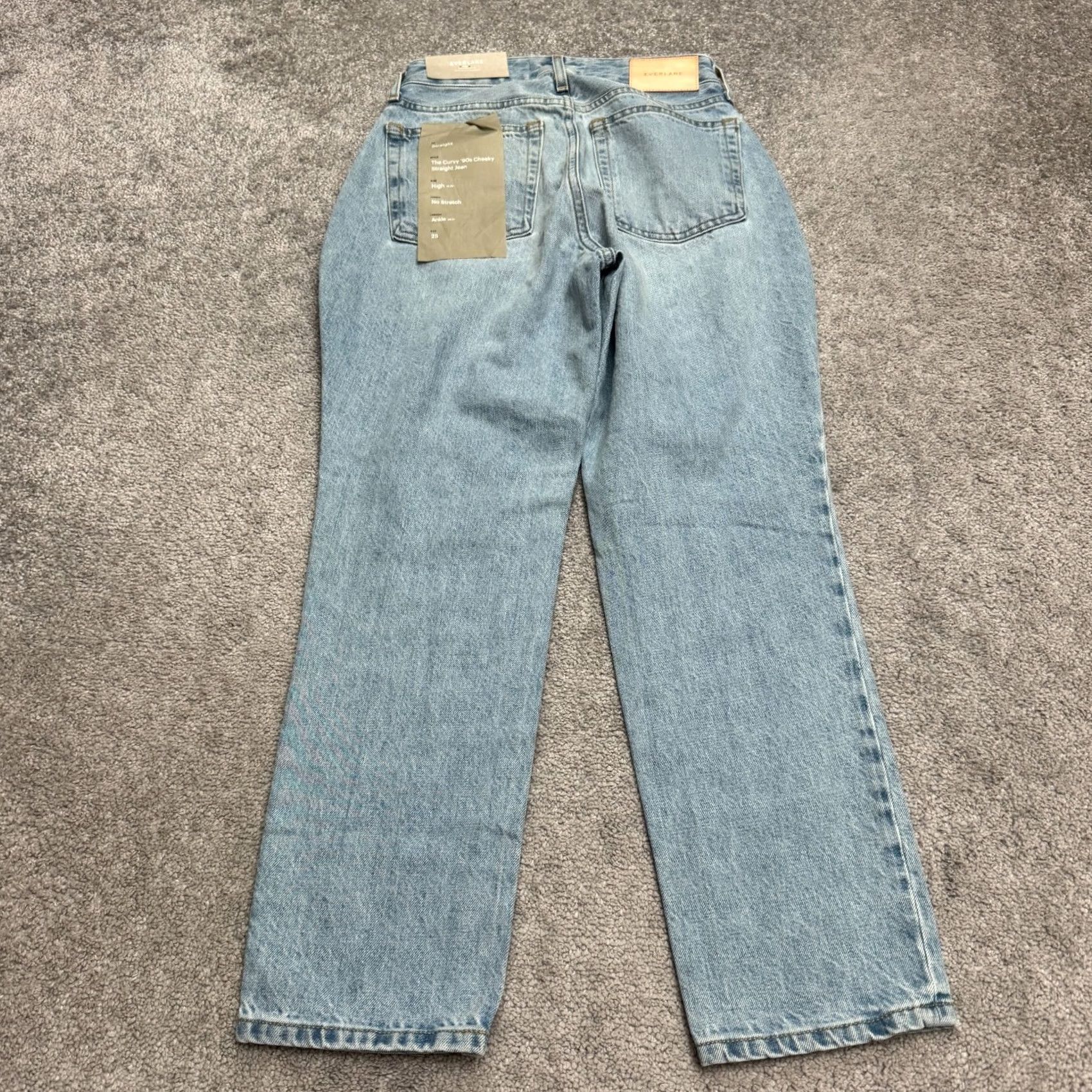 Everlane Everlane The Curvy 90s Cheeky Straight Jean Jeans Women 25 Light Blue NWT Denim High Rise 5-Pocket Footwear? Size 42" / US 20 - 2 Thumbnail