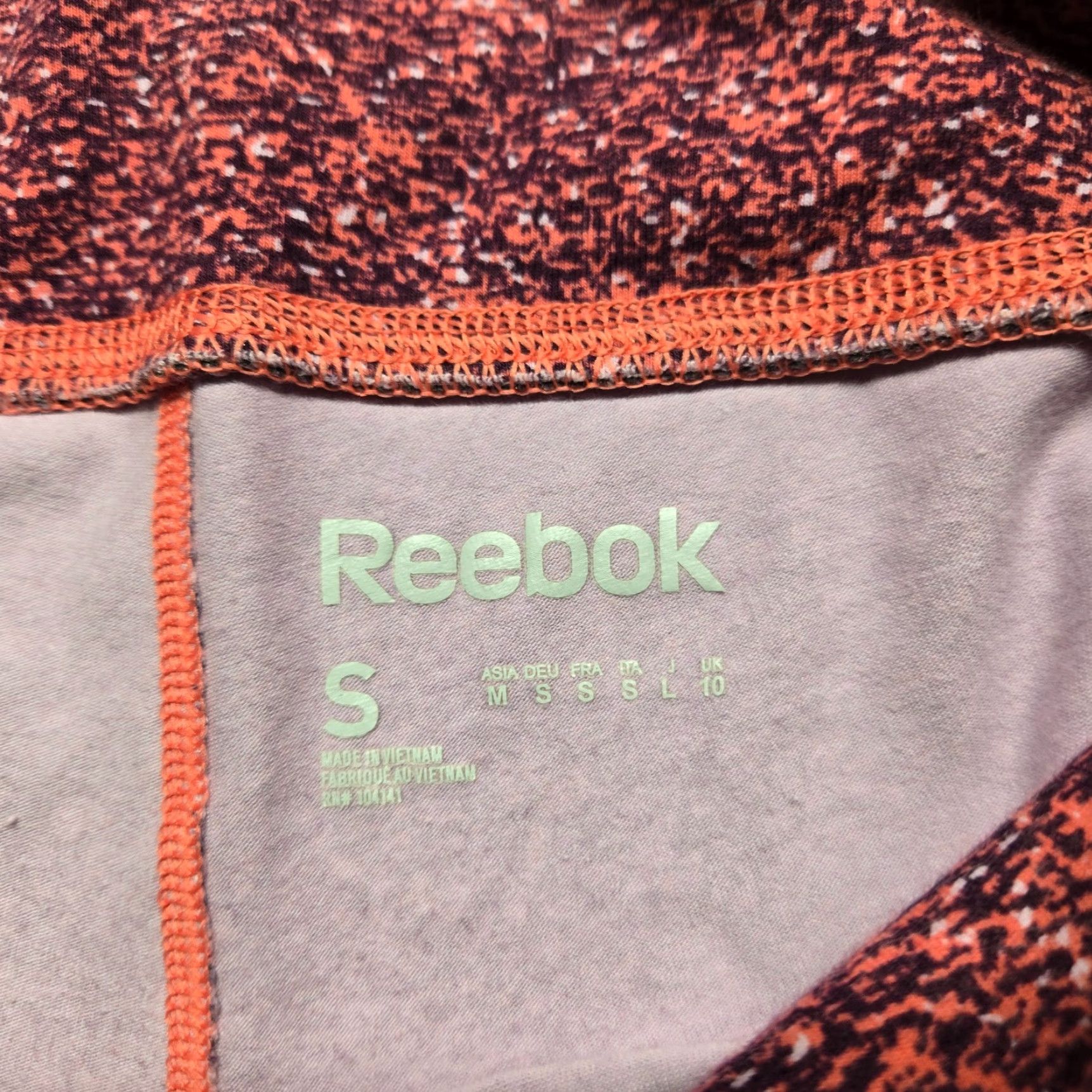 Reebok Reebok Leggings Capri Women S Purple Striped Logo Activewear 2020s Slim Fit Adult Small Clothing Womens Size 28" / US 6 / IT 42 - 3 Thumbnail
