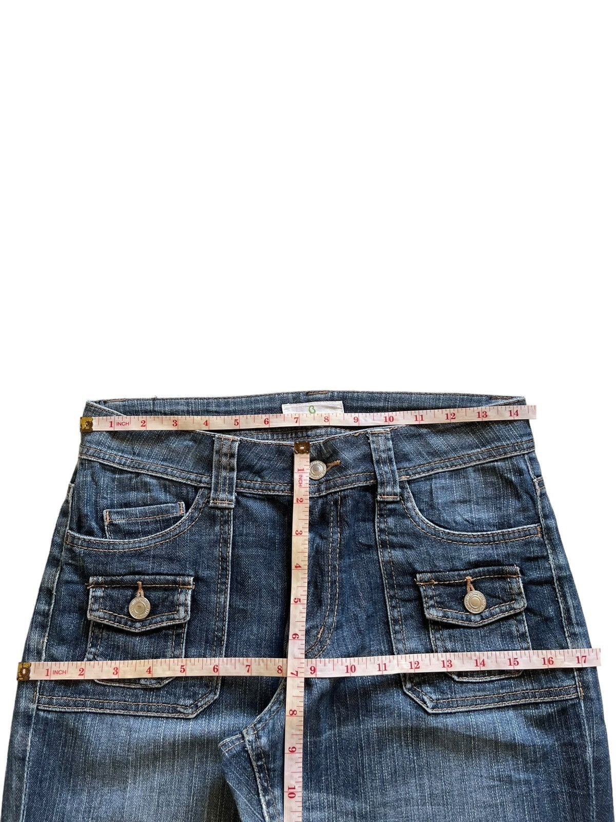 Japanese Brand Vintage Japanese Brand Blue Wash Bush Pant Flare Jeans Size 29" - 11 Thumbnail