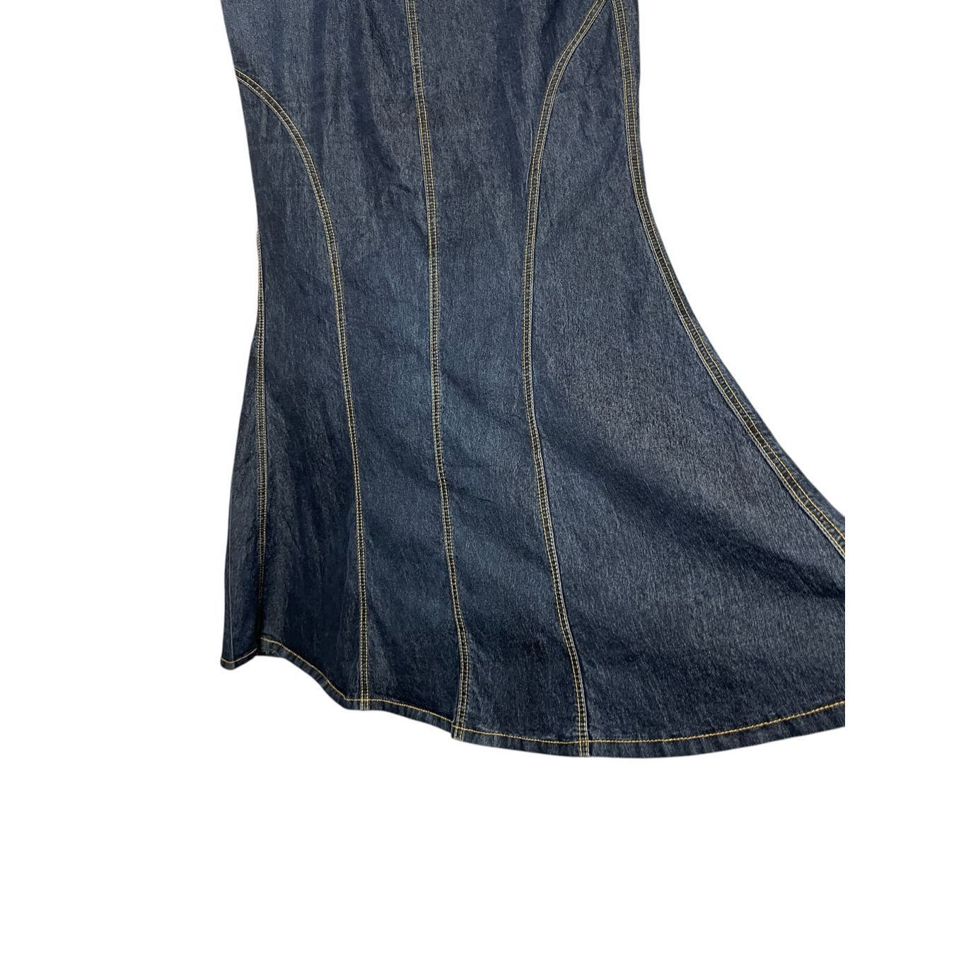 Other BISOU BISOU Y2K Denim Maxi Mermaid Skirt Size 18 inch waist Size 36" / US 14 / IT 50 - 4 Thumbnail