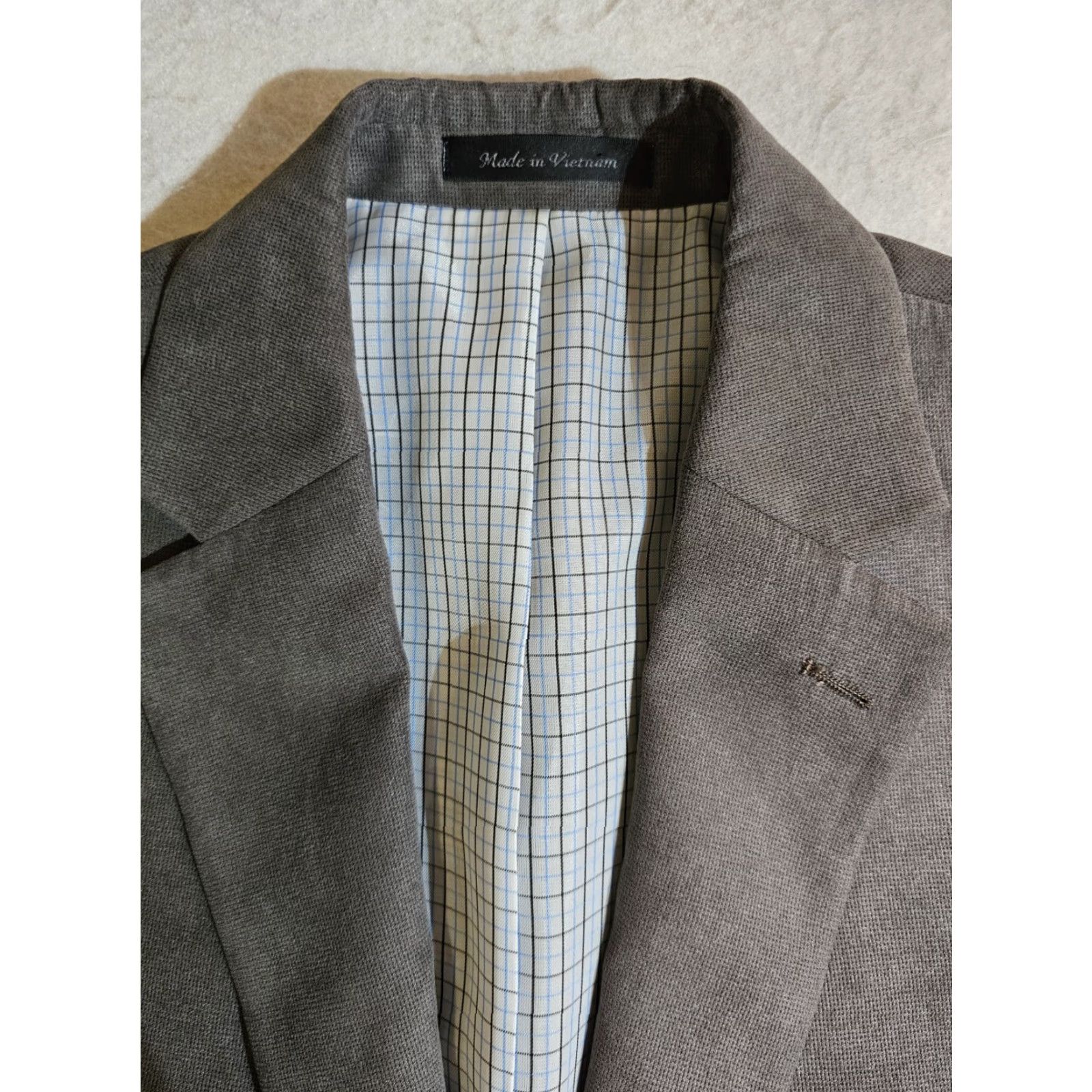 Ralph Lauren VINTAGE Lauren Ralph Lauren Classic 100% Polyester Stretch Suit Coat Sports Jacket Blazer 42 Long Grey Mens Size 42R - 3 Thumbnail