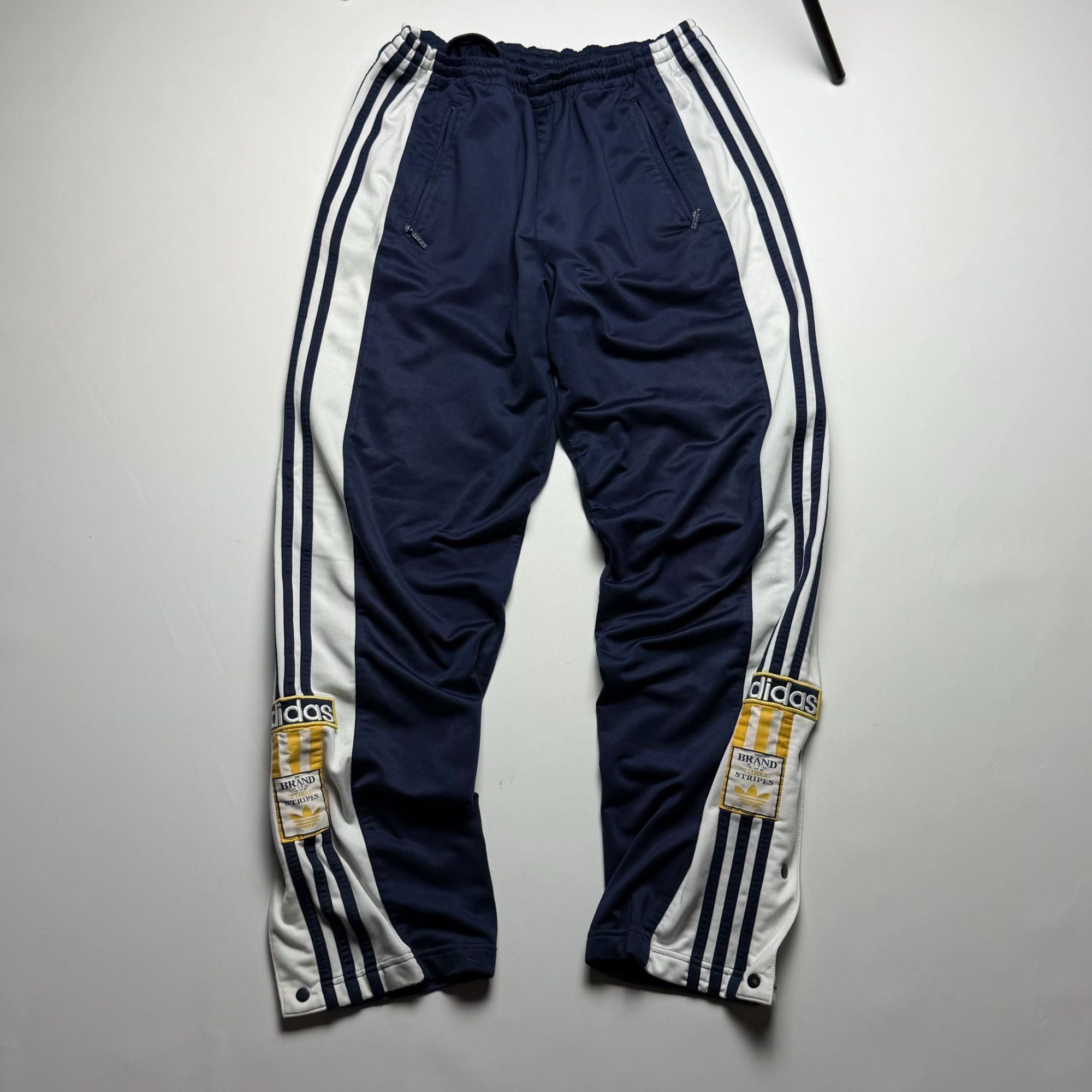 Adidas Archival 80s Adidas Breakaway Button-Up Track Pants Navy Blu Size US 33 - 1 Thumbnail