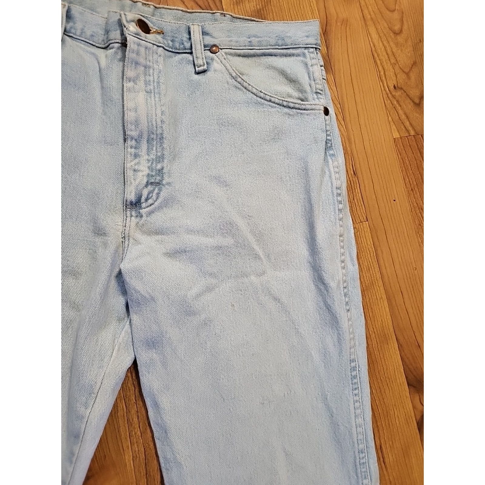 Wrangler VINTAGE Wrangler Jeans 936GBH Mens Regular 35x30 Blue 1990s Western Cowboy Cotton Jeans Size US 35 - 6 Thumbnail