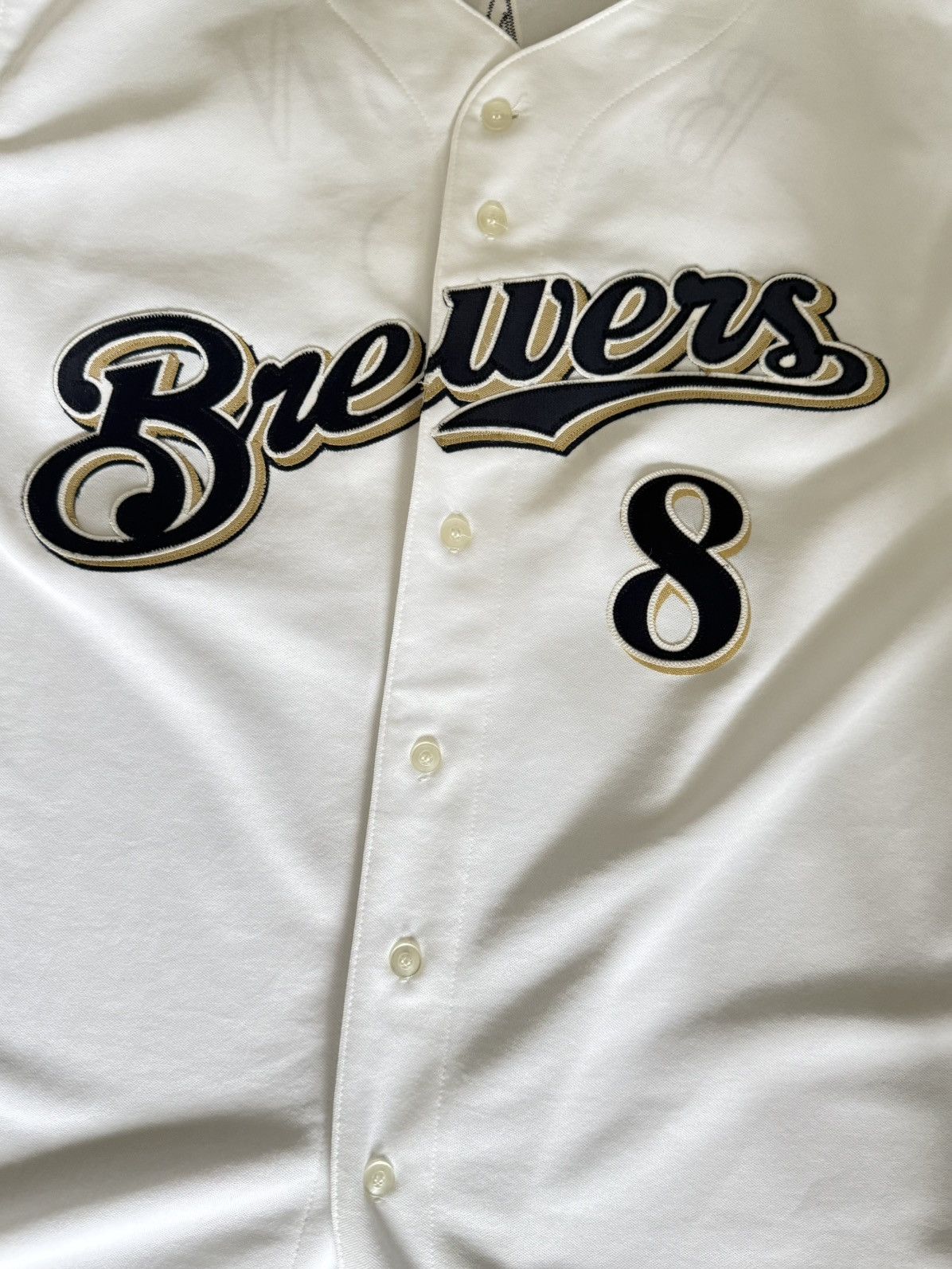 Majestic Ryan Braun Milwaukee Brewers MLB Stitched Jersey Size US XXL / EU 58 / 5 - 2 Thumbnail