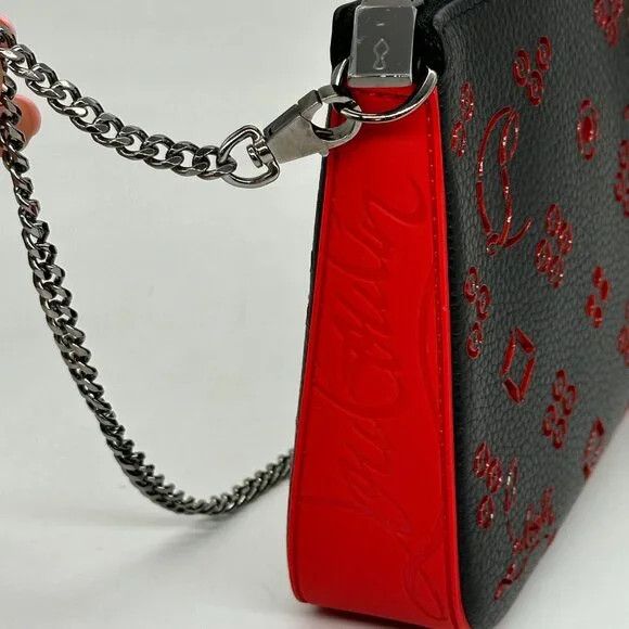 Christian Louboutin o1bcso1str0825 Size:OS/ Chain Clutch Shoulder Bag in Black Size ONE SIZE - 5 Thumbnail