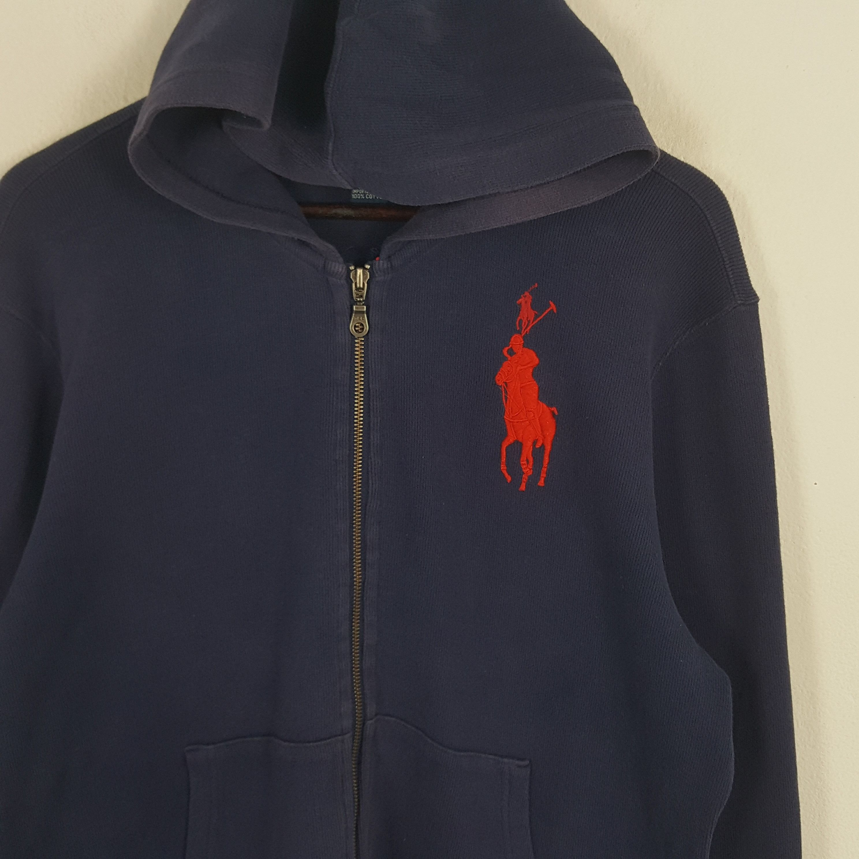 Polo Ralph Lauren × Vintage Vintage Polo Ralph Lauren Big Logo Zipper Jacket Hoodie Size US L / EU 52-54 / 3 - 2 Thumbnail