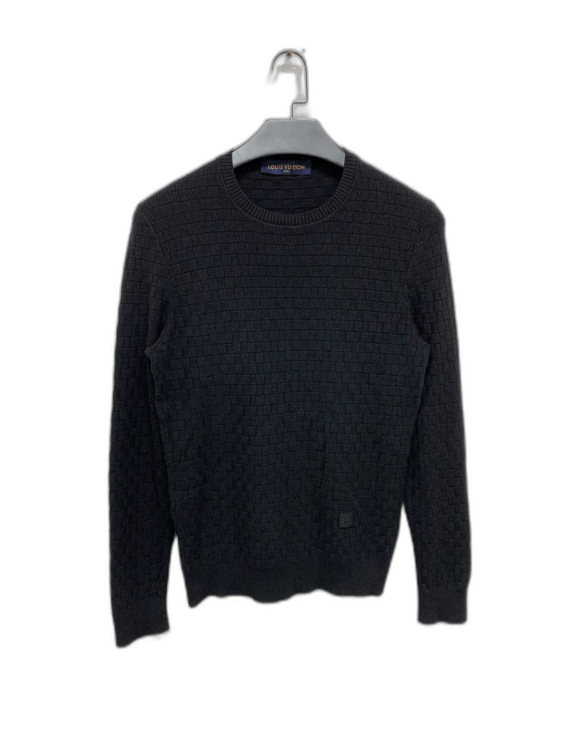 Louis Vuitton Louis Vuitton Navy Checkered Sweater Size S Size S / US 4 / IT 40 - 1 Thumbnail