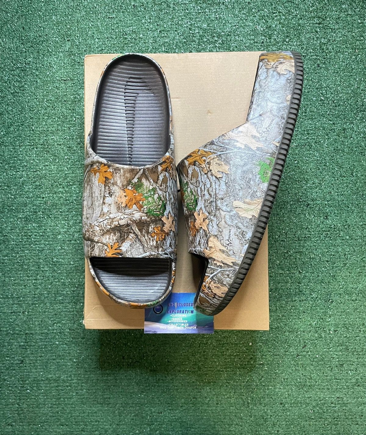 Nike Nike Calm real tree camo slides Size US 13 / EU 46 - 1 Thumbnail