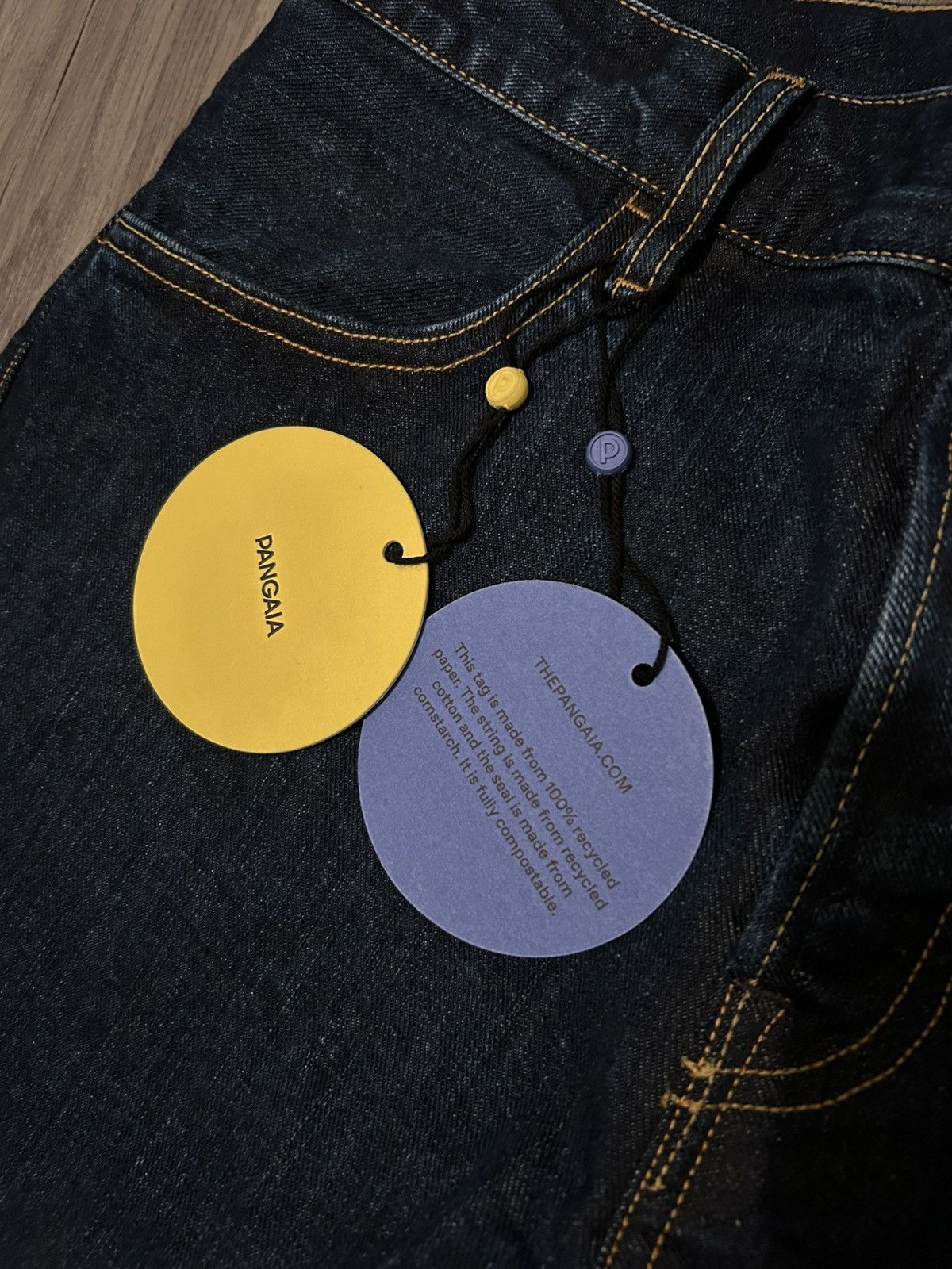 Pangaia PANGAIA Mens Nettle Denim Straight Leg Jeans Size US 30 / EU 46 - 3 Thumbnail