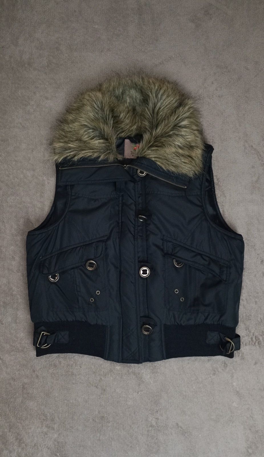 Japanese Brand Y2K Faux Fur Vest ifsixwasnine LGB Goa styled Size US M / EU 48-50 / 2 - 2 Thumbnail