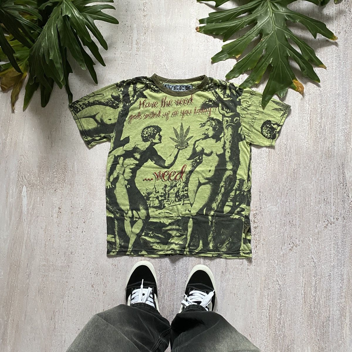 Other VINTAGE Y2K WEED ADAM AND EVE AMAZING ART HUMOR TEE 214 Size US M / EU 48-50 / 2 - 1 Thumbnail