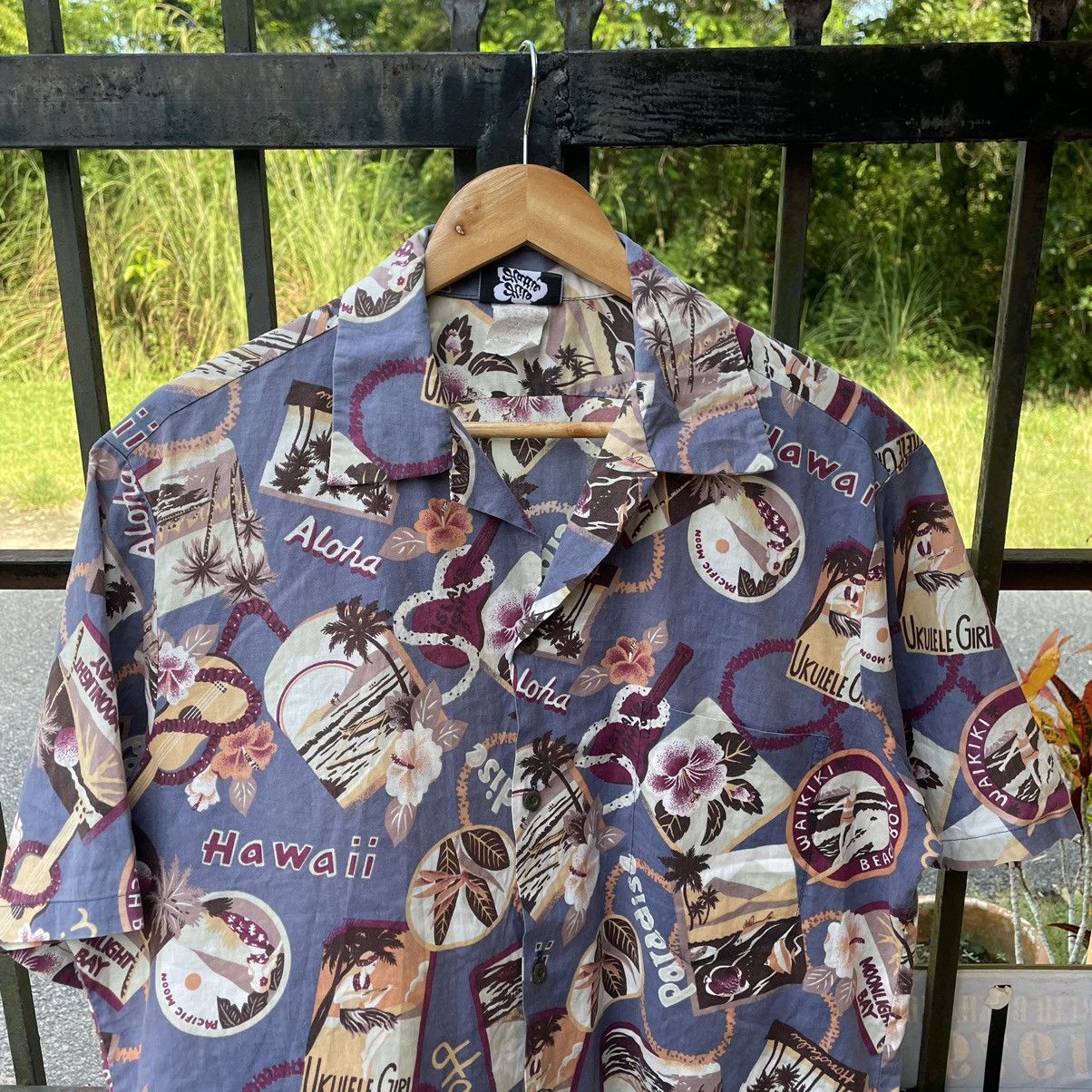 Vintage 🔥🔥Vintage Made In Hawaii Aloha Pacific Moon Button Shirts Size US L / EU 52-54 / 3 - 3 Thumbnail