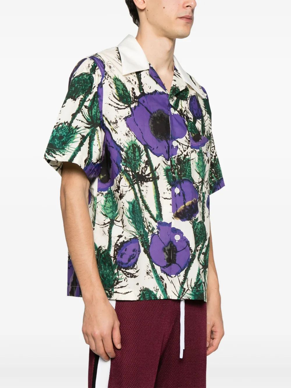 Wales Bonner o1h1sh10525 Highlife Bowling Shirt in Purple Size US M / EU 48-50 / 2 - 3 Thumbnail