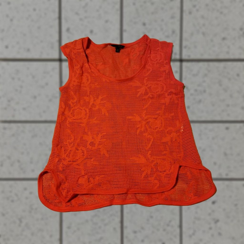 Banana Republic VINTAGE Banana Republic Shirt Blouse XS Orange Cotton Womens Size XS / US 0-2 / IT 36-38 - 1 Thumbnail