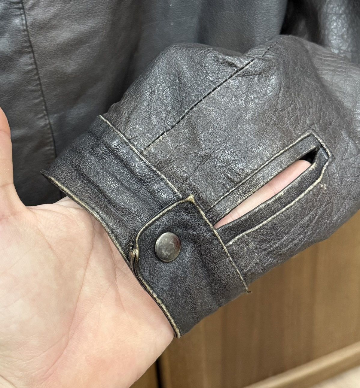 John Richmond John Richmond Motorcycle Biker Distressed Leather Jacket Size US M / EU 48-50 / 2 - 16 Thumbnail