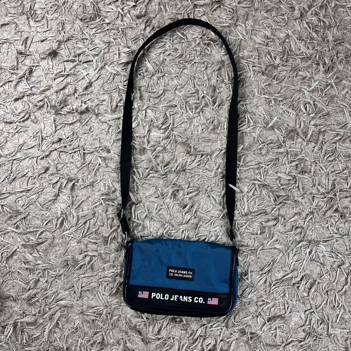 Polo Ralph Lauren x Vintage Polo Jeans Co Ralph Laurent Us Flag Shoulder Bag Y2K Rap in Blue, Women's