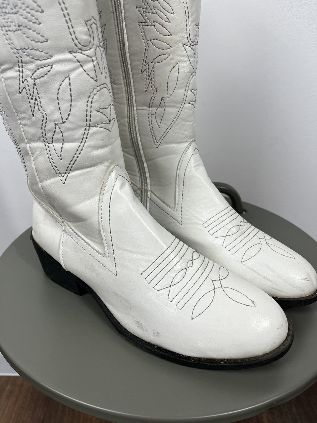 Other Women’s White Western Cowboy Boots EU 41 Faux Leather Size US 10 / IT 40 - 6 Thumbnail