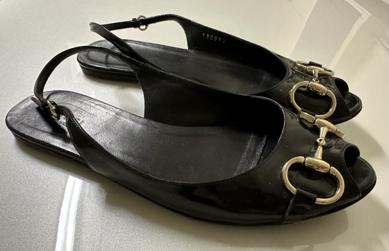 Gucci GUCCI Slingback Horsebit Sandal Flats Size US 6.5 / IT 36.5 - 4 Thumbnail