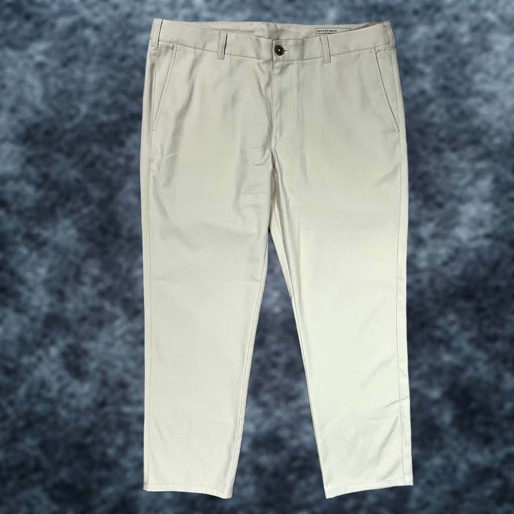 Mizzen+Main Mizzen & Main Baron Pants Mens 36x28 Beige Trim Fit Stretch Performance Chino Size US 36 / EU 52 - 1 Thumbnail