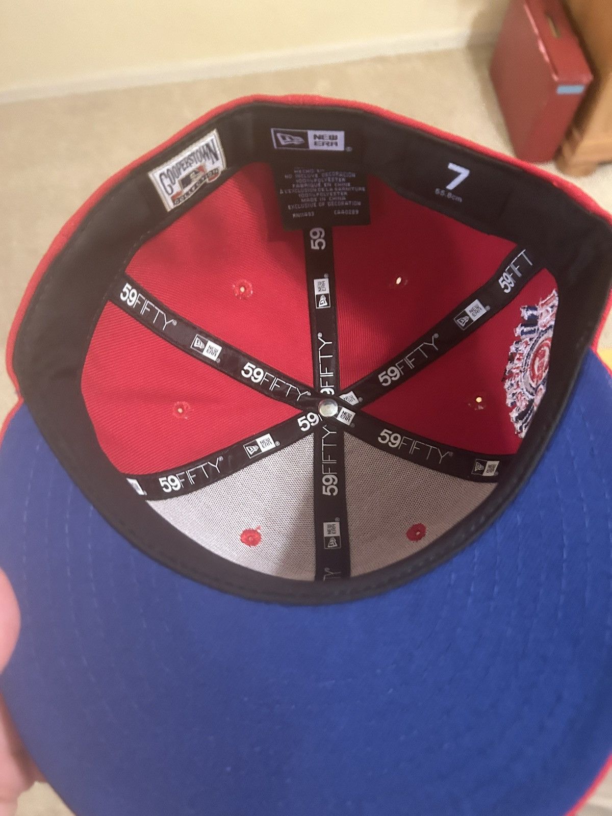 New Era Red/blue Cubs 1990 All Star Game Fitted Hat Size 7 Size ONE SIZE - 4 Thumbnail