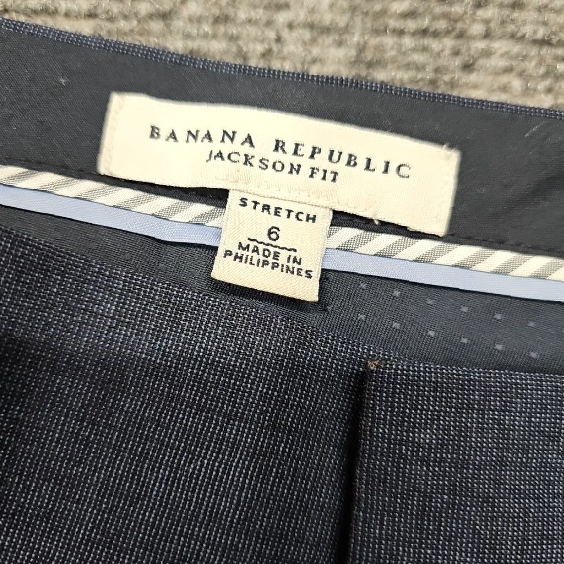 Banana Republic Banana Republic Pants Women 6 Jackson Fit Blue Dress Pants Stretch Fit Regular Straight 31in Inseam Cardio? Size 28" / US 6 / IT 42 - 2 Thumbnail