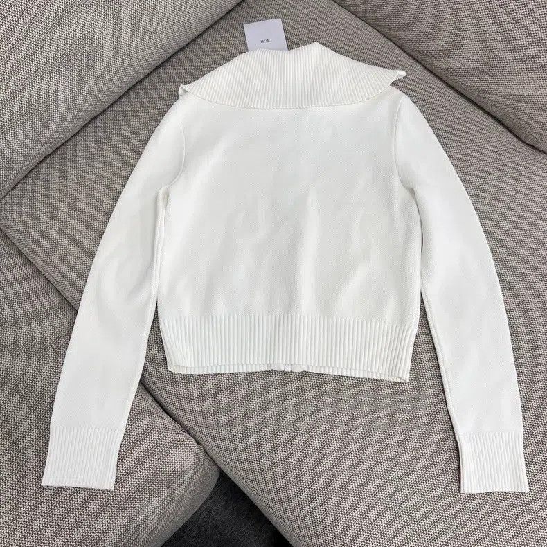 Dior Dior White navy collar logo embroidered knitted long-sleev Size XS / US 0-2 / IT 36-38 - 2 Thumbnail