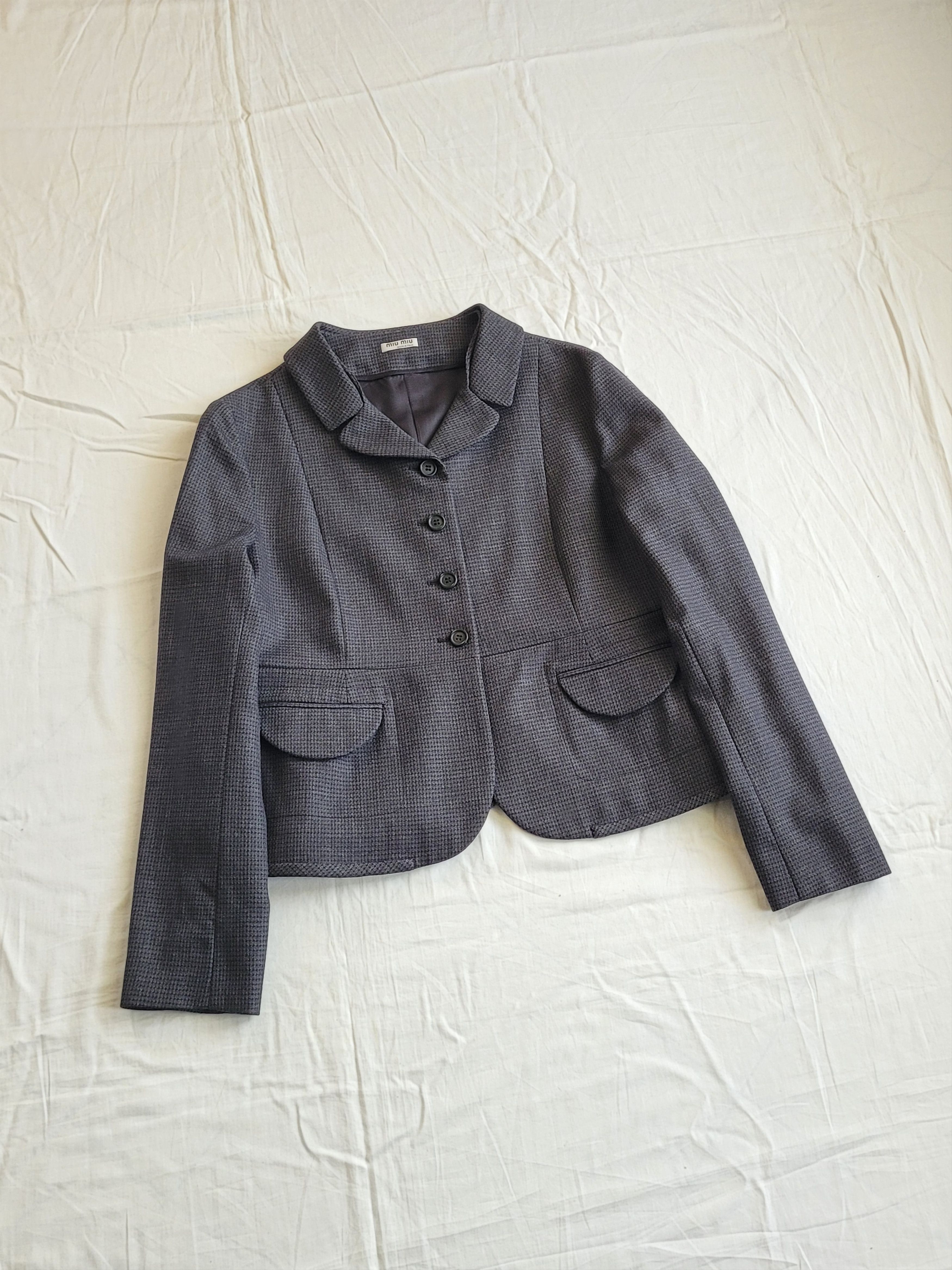 Miu Miu Miu Miu early2000s cute woolen short jacket Size L / US 10 / IT 46 - 3 Thumbnail