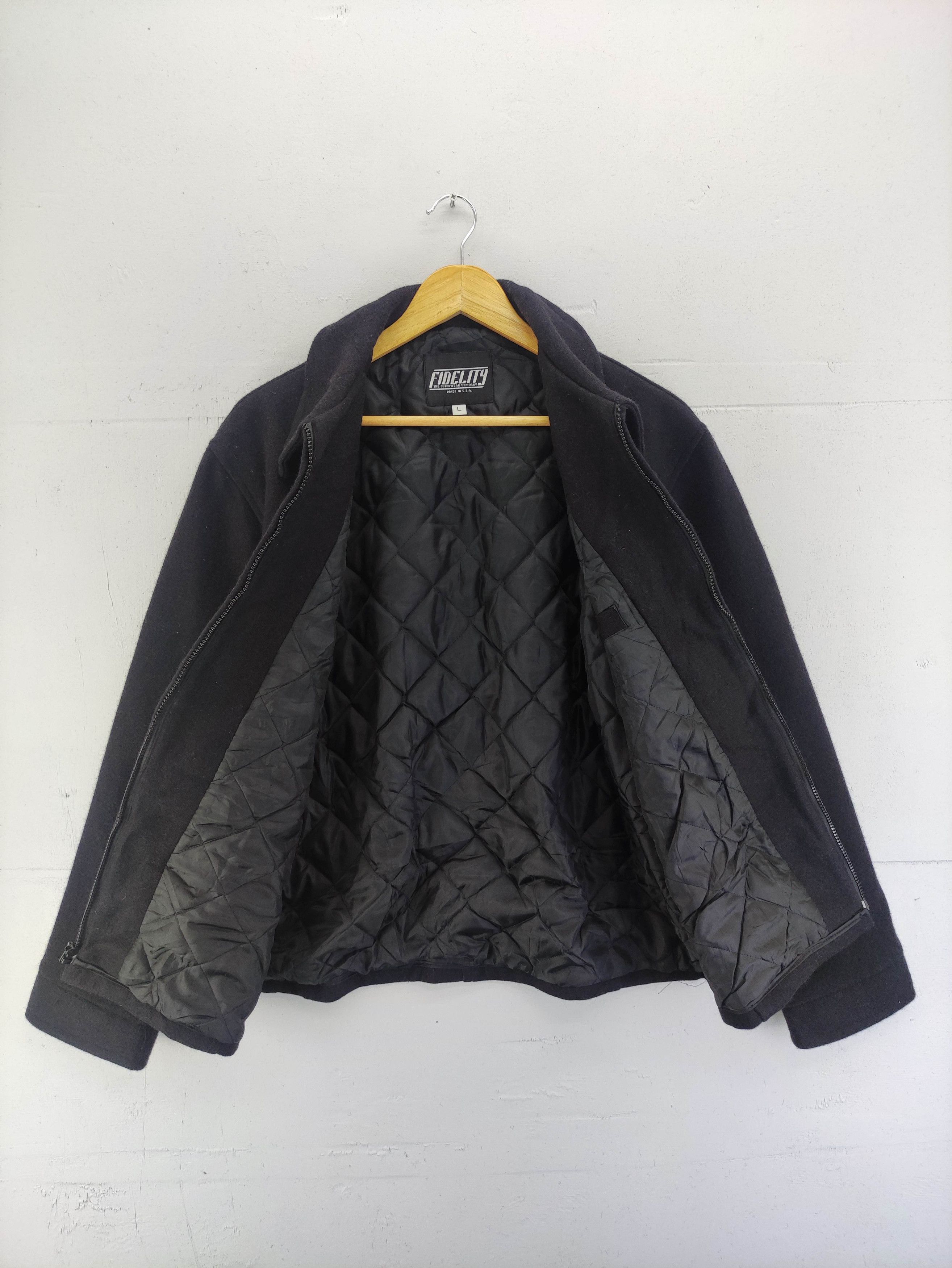 Fidelity Vintage Fidelity Black Wool Zipper Jacket Size US L / EU 52-54 / 3 - 4 Thumbnail