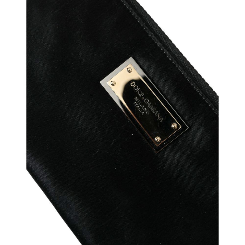 Dolce & Gabbana Dolce & Gabbana Black Nylon Logo Plaque Keyring Pouch Clutch Size ONE SIZE - 5 Thumbnail