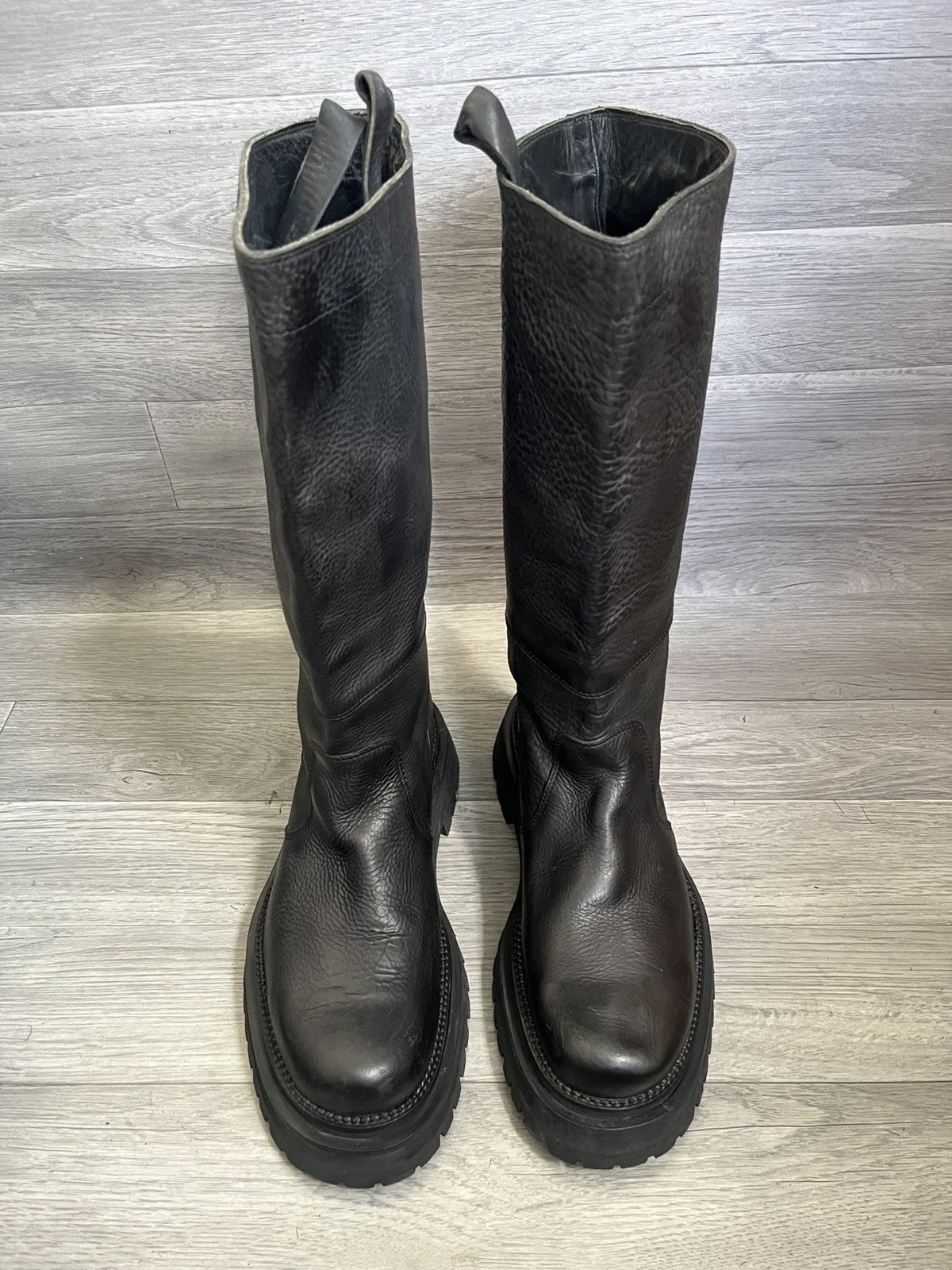 AMI Ami combat chunky leather boots ,balenciagademeulemeester Size US 11 / EU 44 - 2 Thumbnail